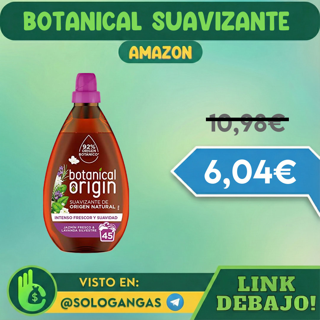 2x Botanical Origin Suavizante Ropa Ecológico 50 Lavados
