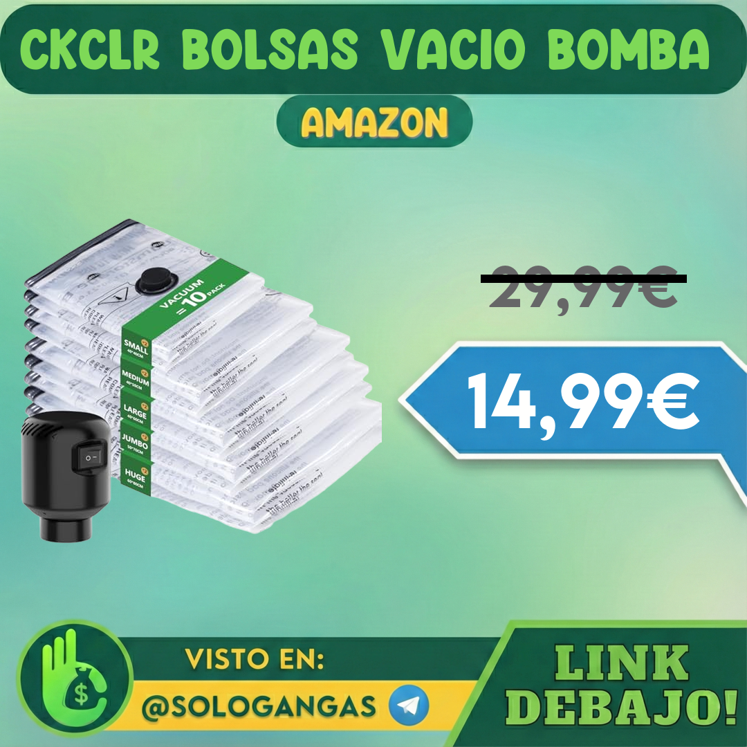 10x Bolsas al Vacío con Bomba Eléctrica
