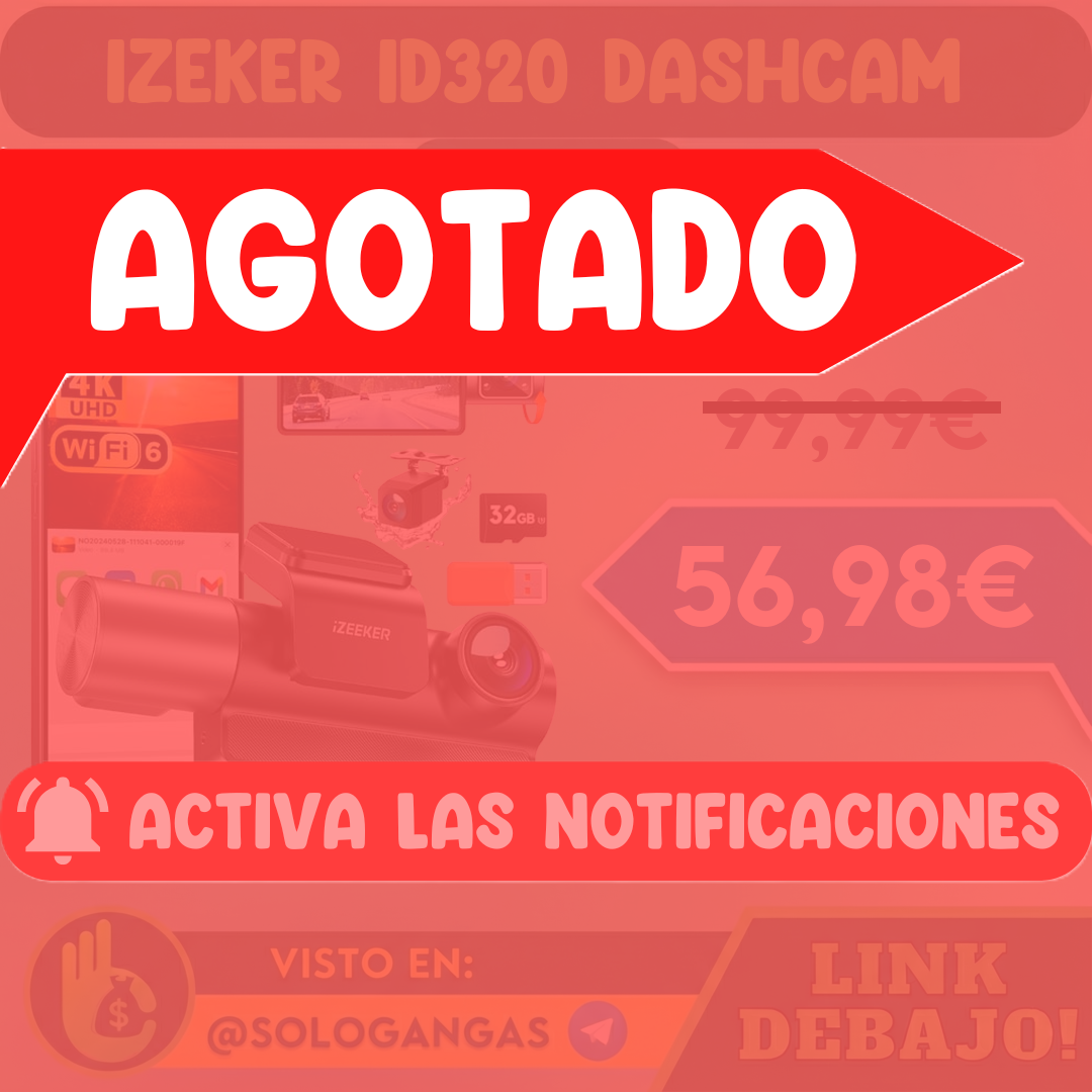 Izeeker iD320 Dashcam 3 Cámaras 4K