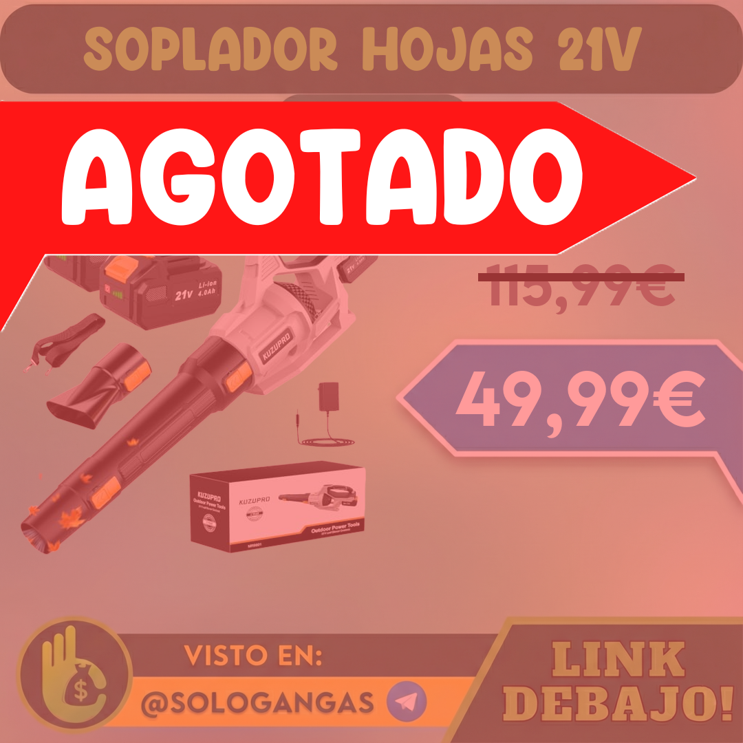 Soplador de Hojas a Batería 21V