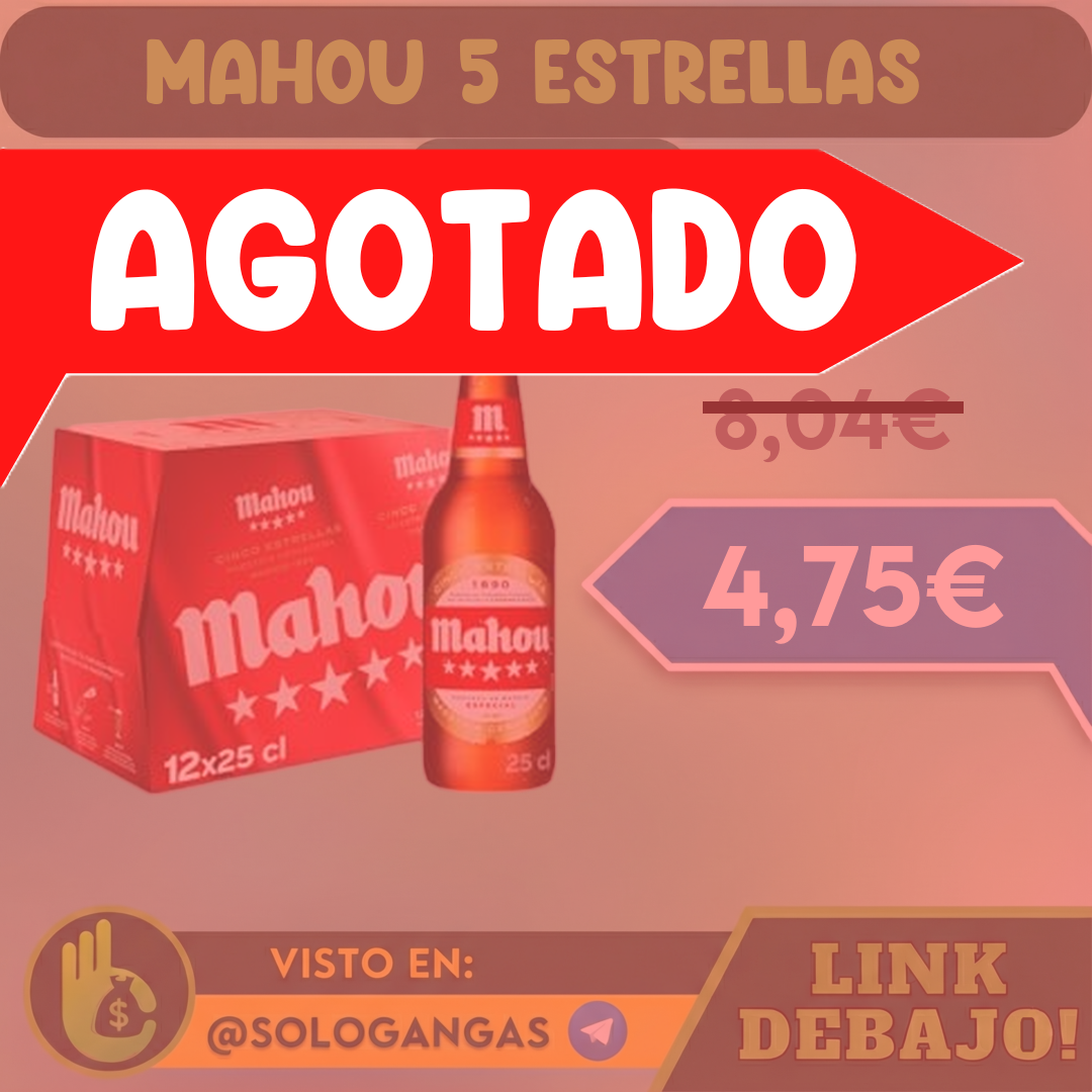 12x Mahou 5 Estrellas Cerveza Lager 25cl
