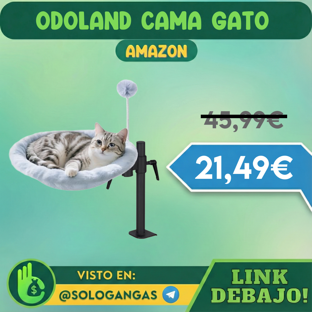 Odoland Cama de Escritorio para Gatos