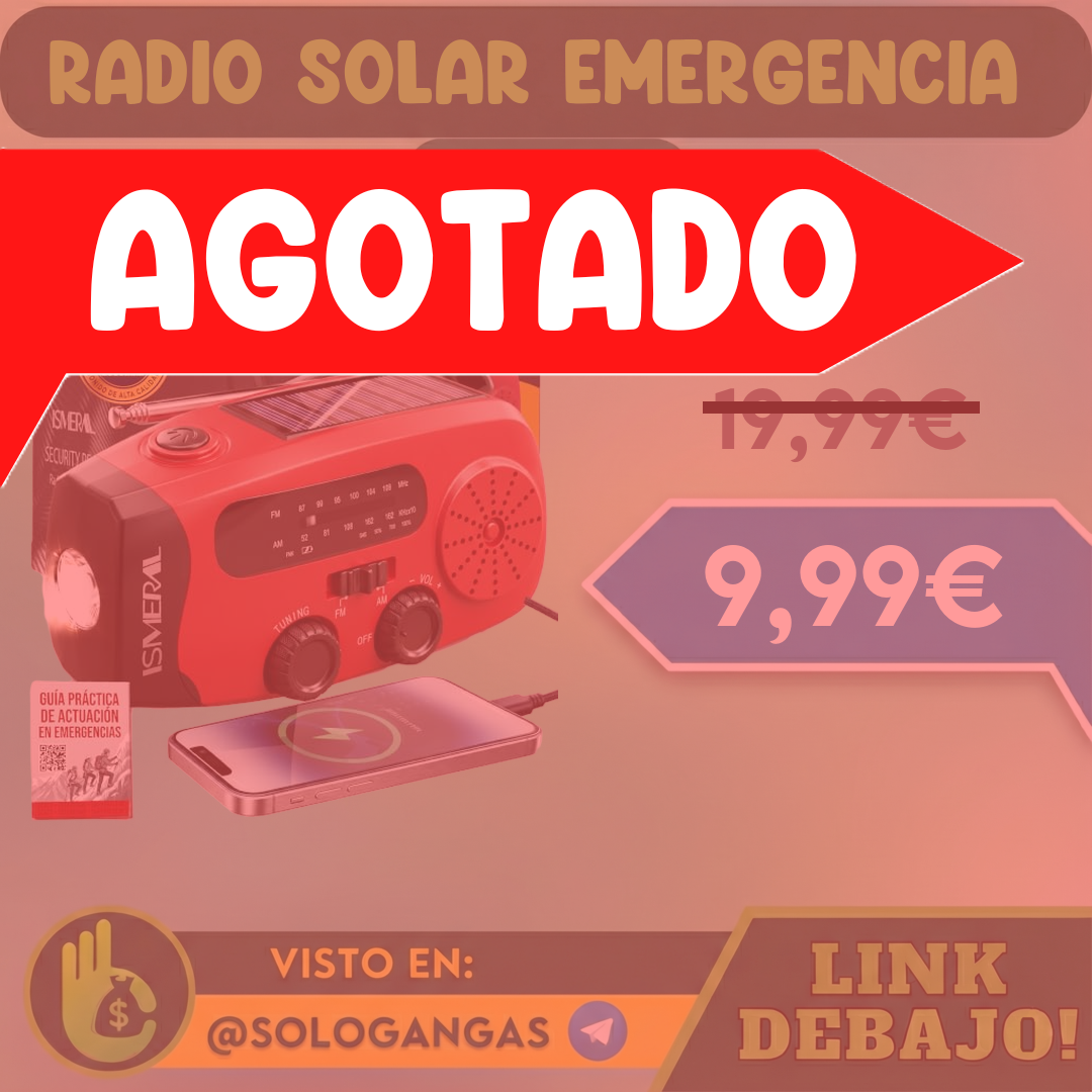 Radio Solar de Emergencia 2000mAh AM/FM