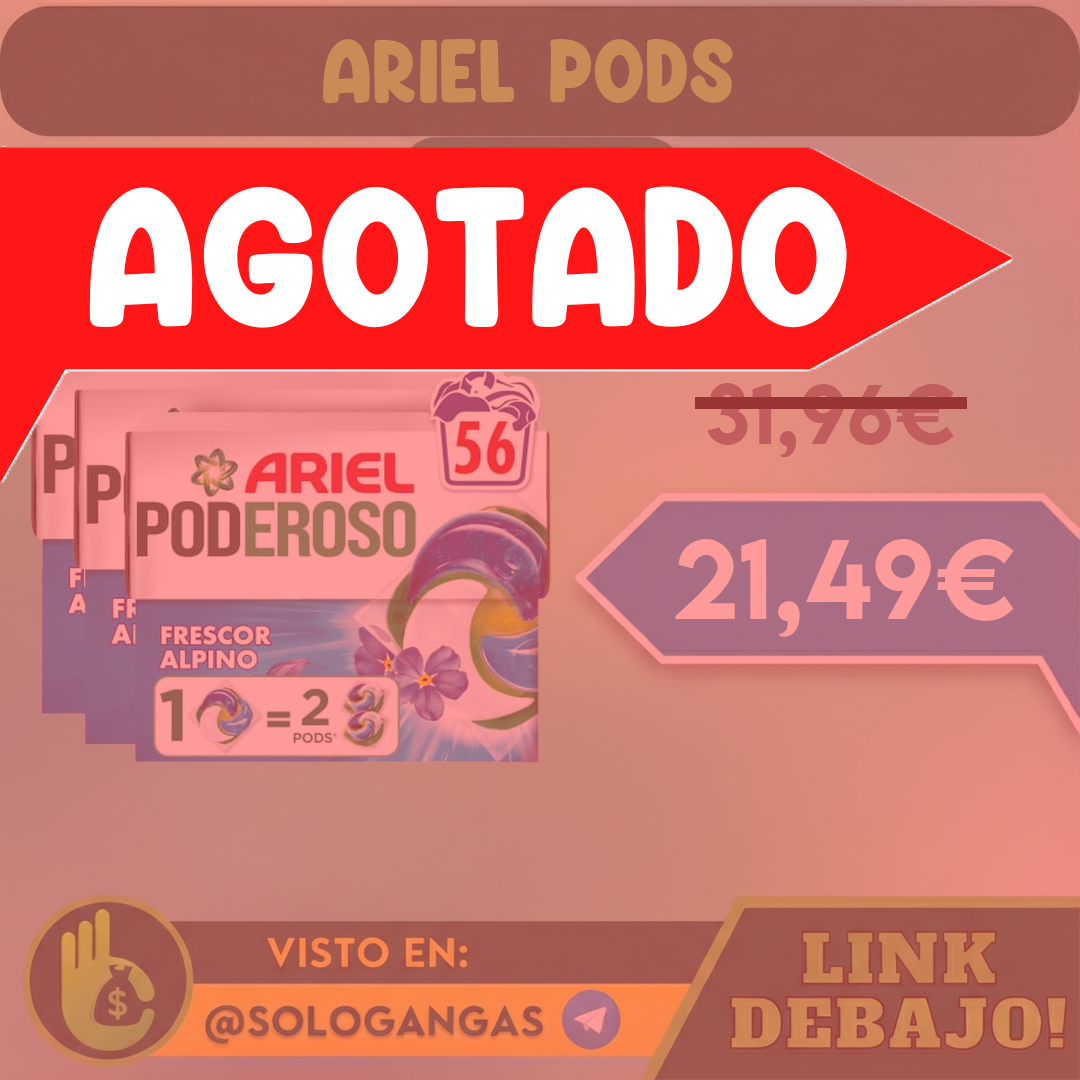 4x Detergente Ariel PODs 14 Cápsulas