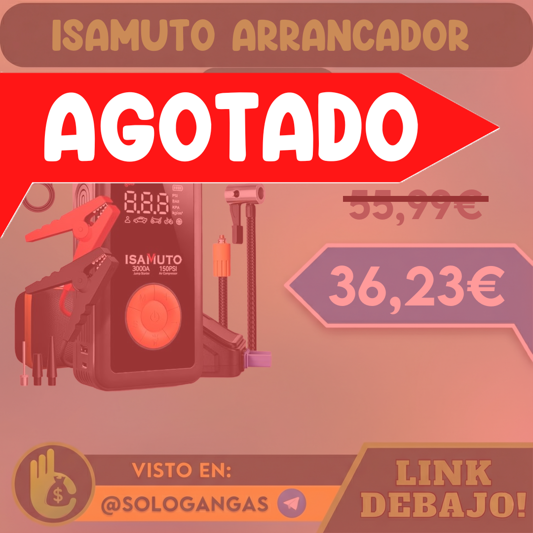 Arrancador de Batería 3000A con Compresor