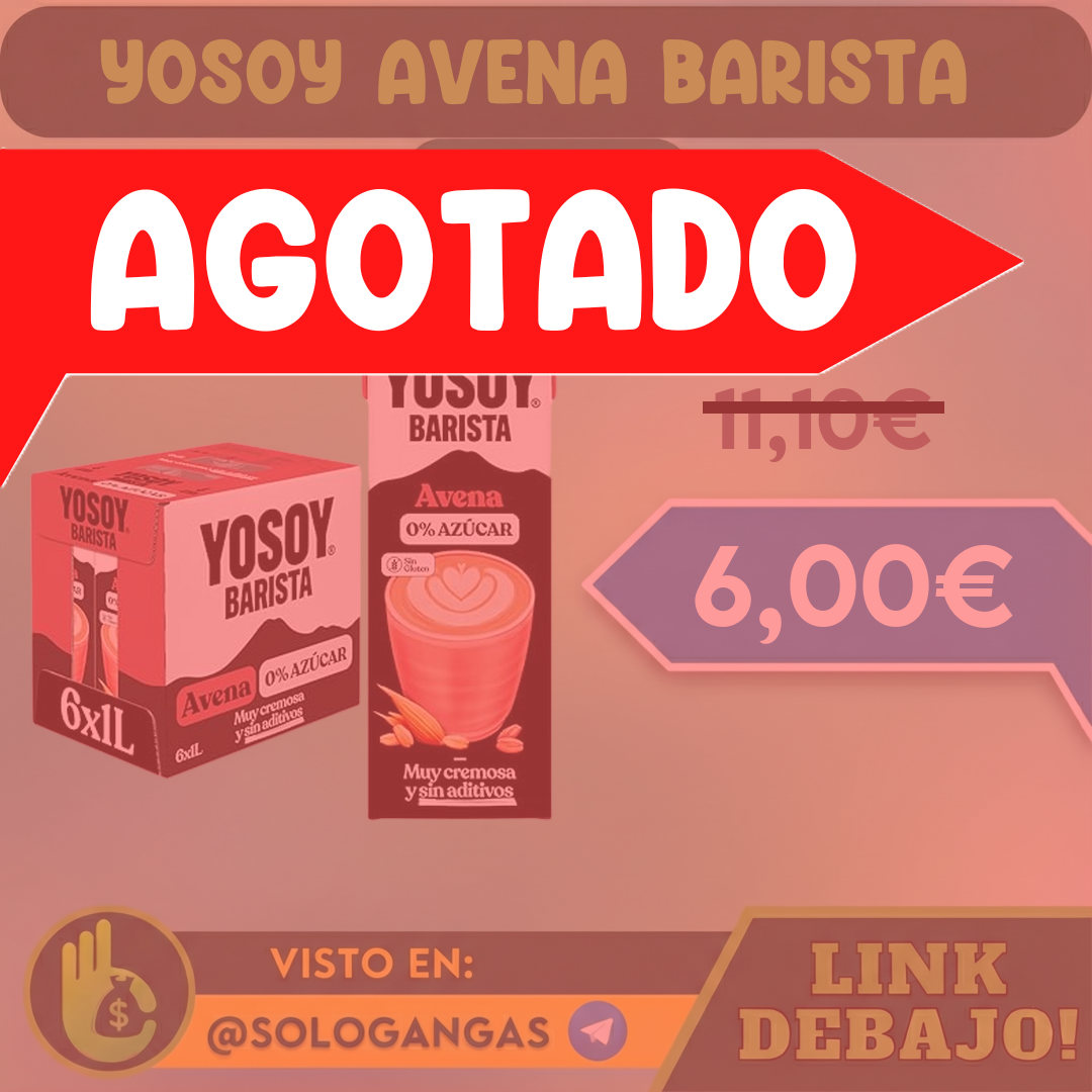 6x Yosoy Bebida de Avena Barista 1L