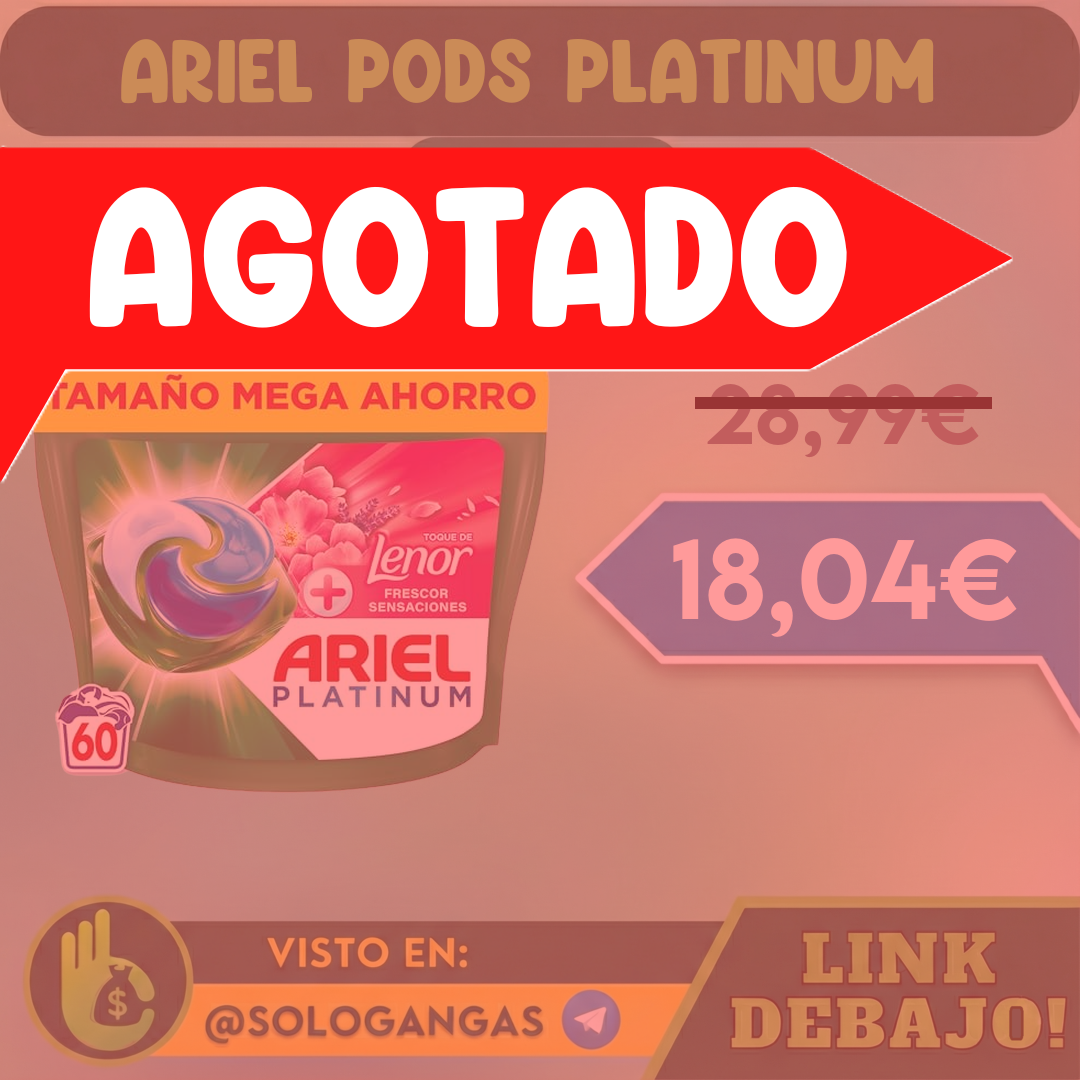 Ariel PODs Platinum Cápsulas 60 Unidades