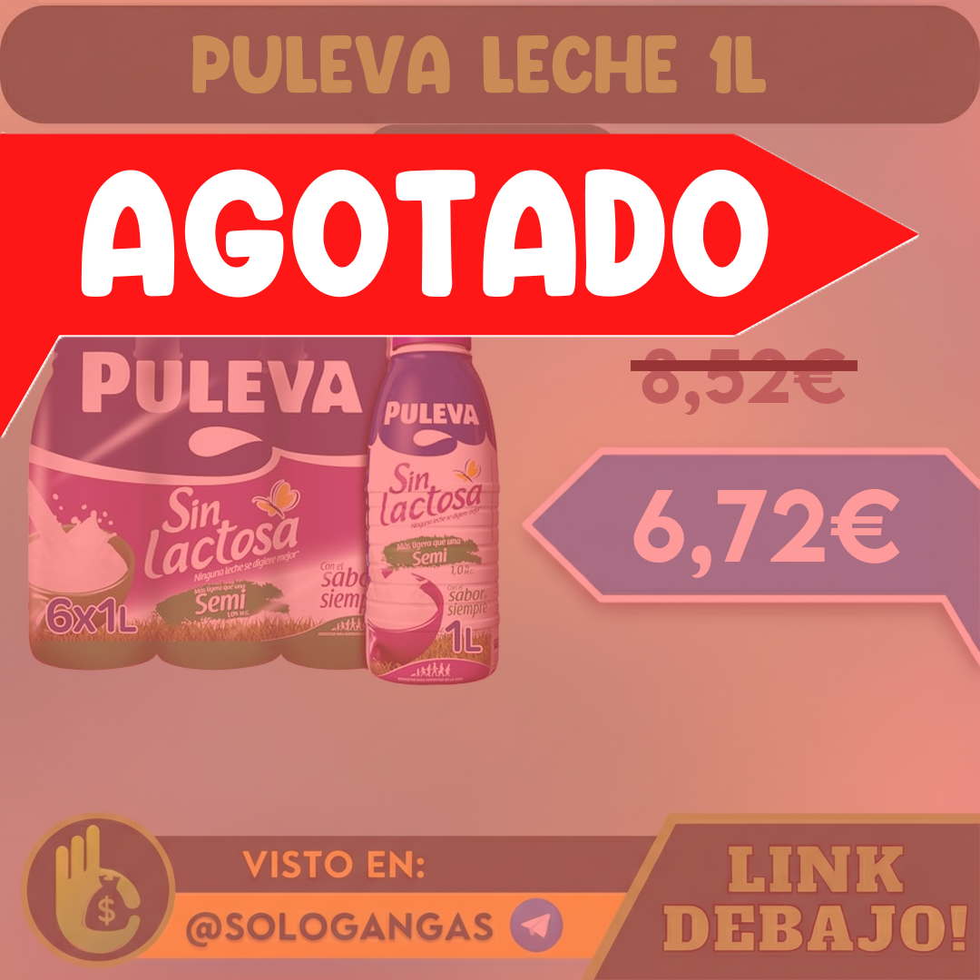 6x Puleva Sin Lactosa Leche Semidesnatada 1L