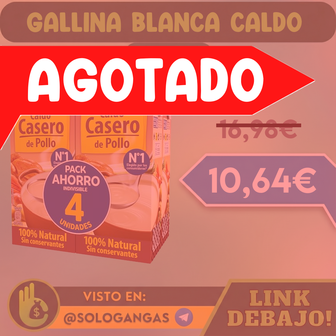 2x Gallina Blanca Caldo Casero Pollo Pack 4L
