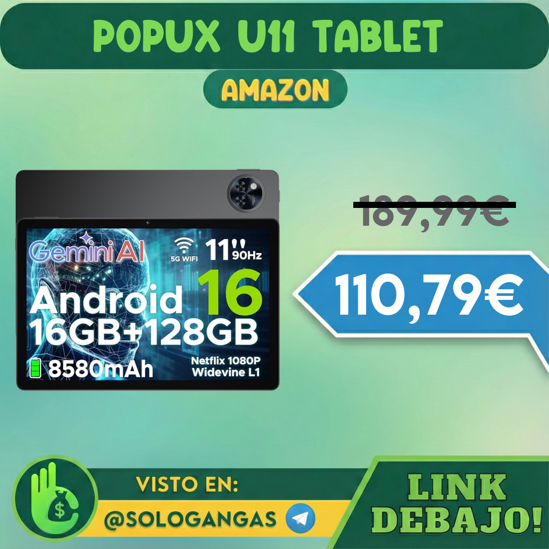 U11 Tablet 11" 128GB Android 16