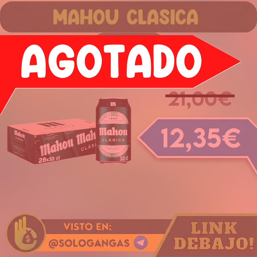 28x Mahou Clásica Cerveza Lager 33cl