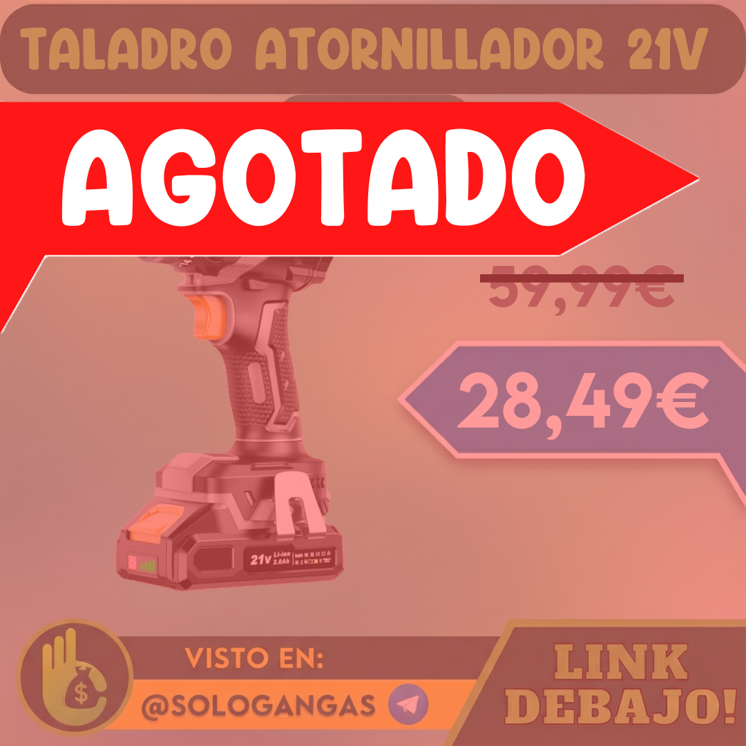 Taladro Atornillador sin Escobillas 21V 42Nm