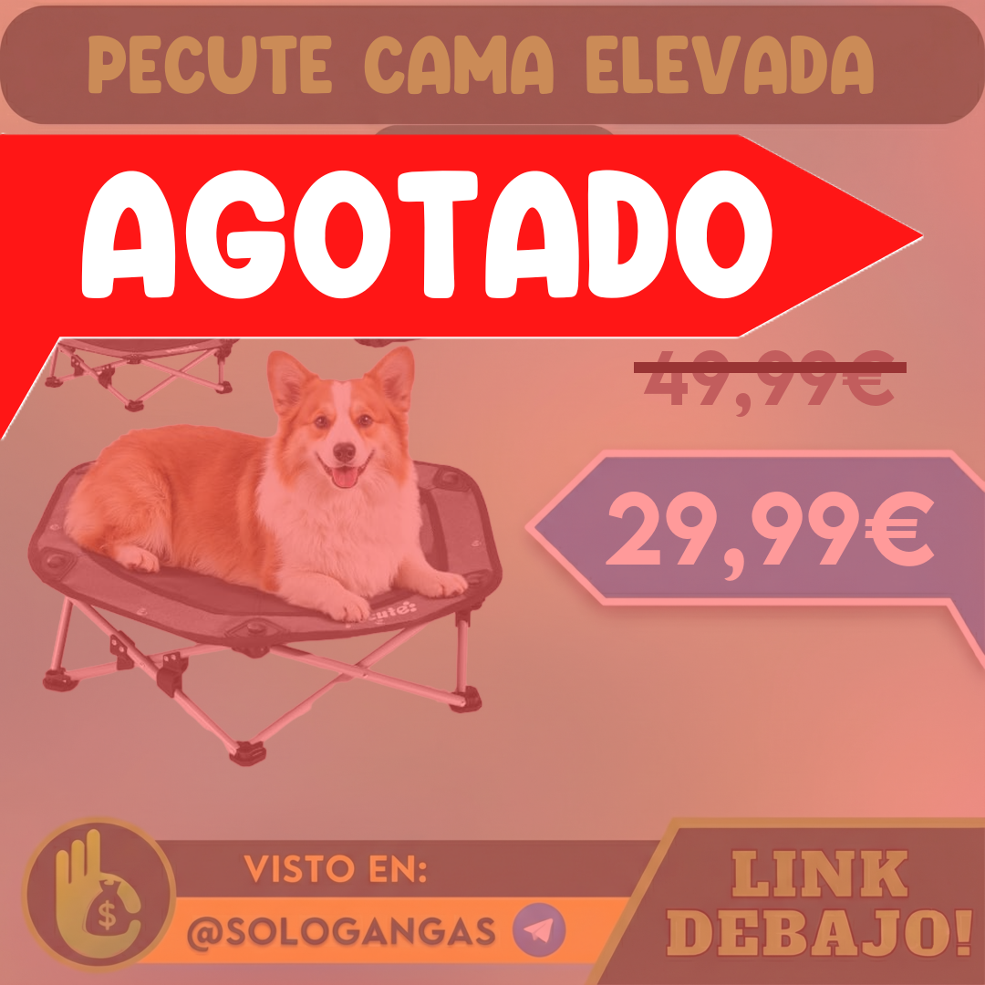 Pecute Cama Elevada para Perros 75x75cm