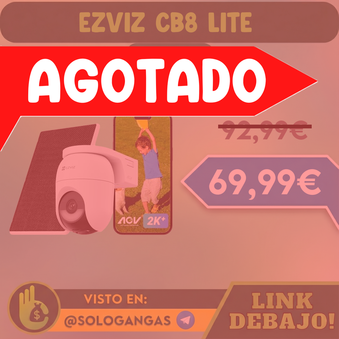 Ezviz CB8 Lite Cámara Vigilancia 4MP PTZ +Panel Solar 5W