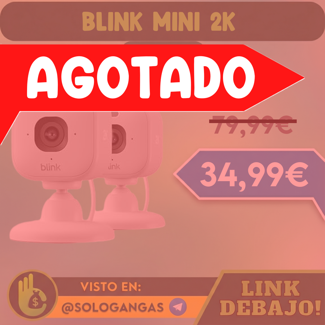 Blink Mini 2K+ Cámara Seguridad Alexa