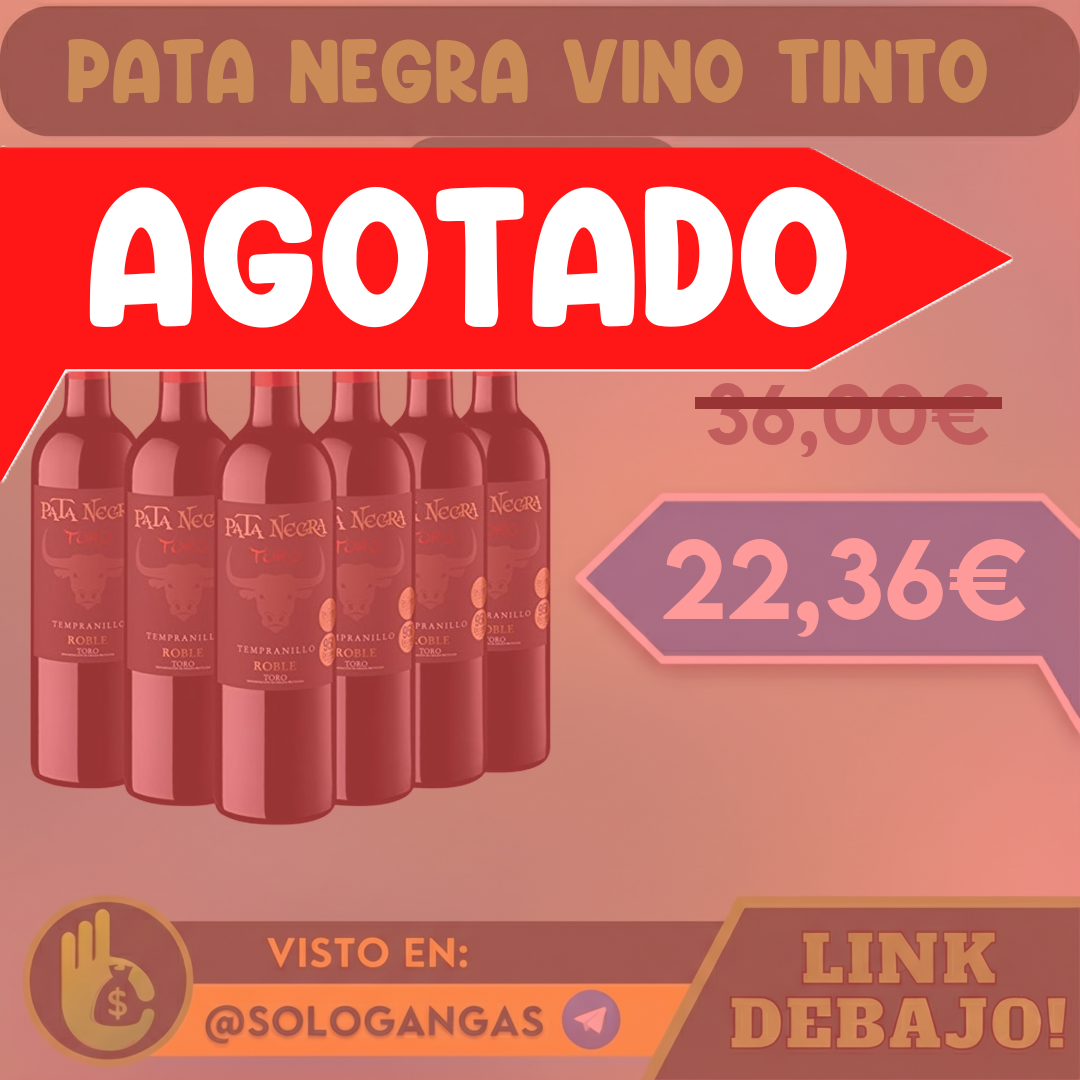 Pata Negra Roble Vino Tinto 6x750ml