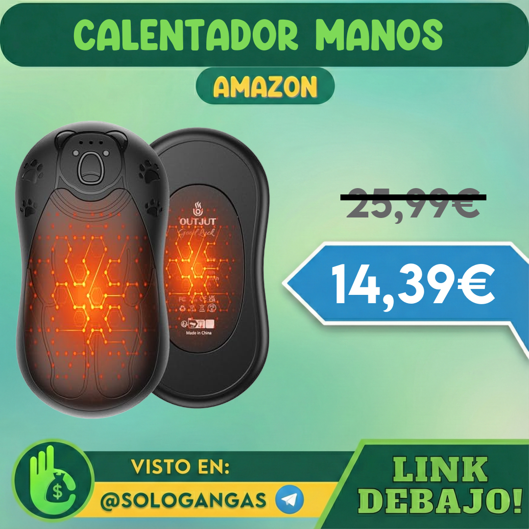 Calentador de Manos Magnético 12000mAh USB